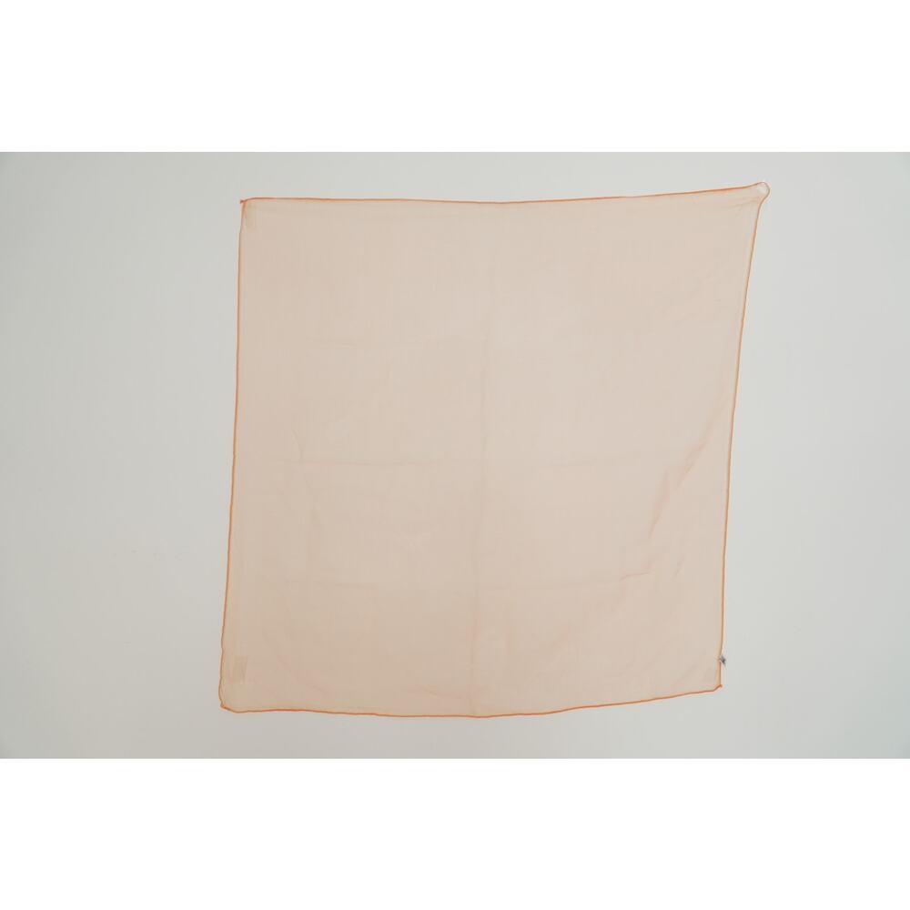 Orange Sheer Square Scarf 30x30 Lightweight Chiffon Style Neck Hair Wrap Bandana - Picture 2 of 11